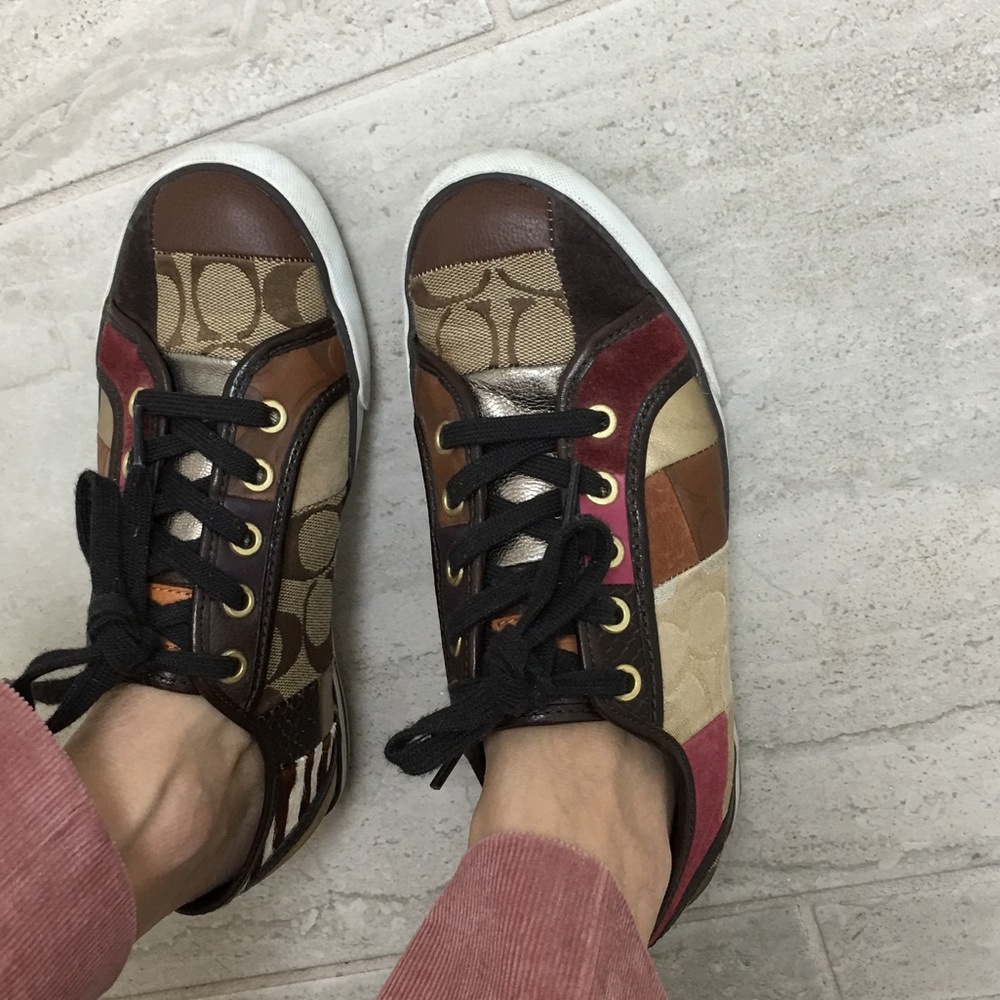 Coach Patchwork Leather Sneakers, 6 - image 7